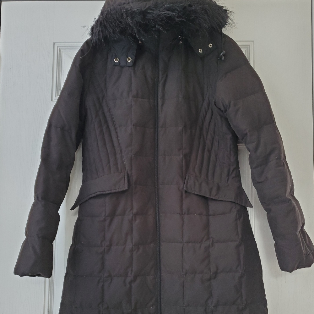 XOXO WOMEN'S WARM QUILTED PUFFER HEAVYWEIGHT HOODED LONG COAT